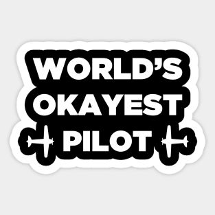 Funny Airplane Pilot Design Sticker